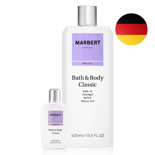 Marbert Bath and Body Classic Shower Gel 400ml and Body Lotion 50ml