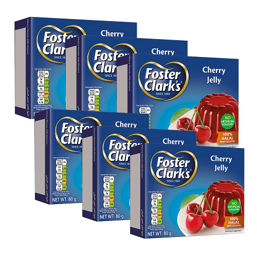 Foster Clarks Jelly Cherry Flavor 80g 6Pcs