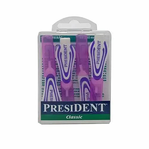 President Classic Interdental Brush for Effective Cleaning of the Spaces Between the Teeth Small 0.3mm 4Pcs