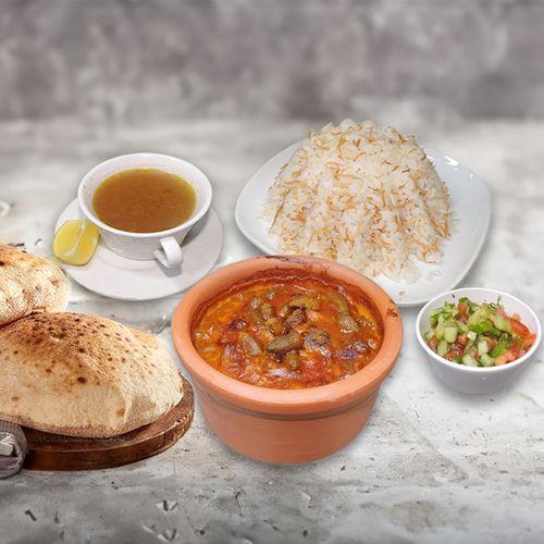 طاجن بامية باللحم