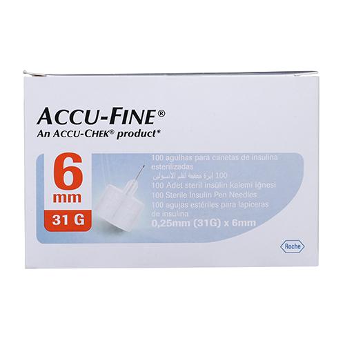 Accu Fine Insulin 6mmx31g 0.25mm100Lancet