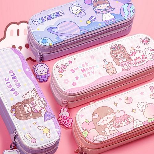 Lovely Girl Cartoon Pen Bag