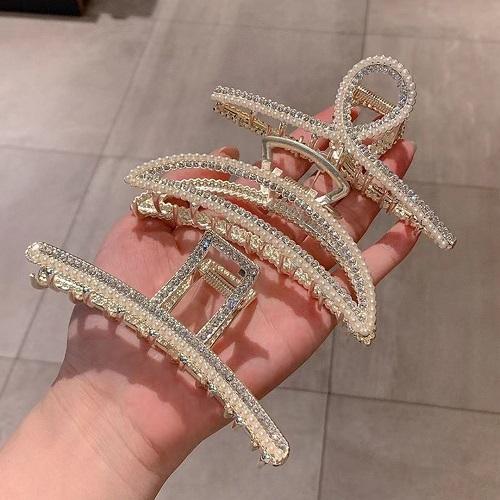 Golden Minimalist Rectangle Hair Clip