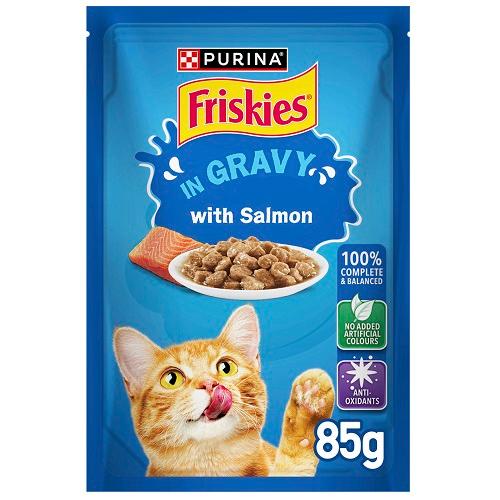 Friskies Cat Food with Salmon in Gravy 85g