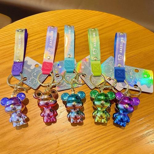 Rainbow Bear Doll Keychain