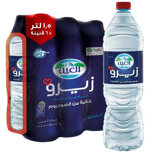 Al Ain Zero Sodium Mineral Water 1.5Ltr 6Pcs