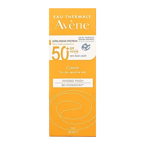 Avene Sunscreen Cream SPF 50+ to Protect the Skin from UV Rays and Ageing Factors 50ml