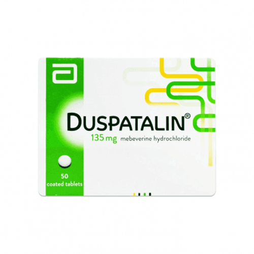 Duspatalin 135mg Coated Tablets to Treat Abdominal Pain and Irritable Bowel 50Tablets