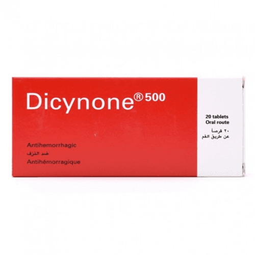 Dicynone 500mg Anti Hemorrhagic Tablets for Anti Platelet Aggregation 20Tablets