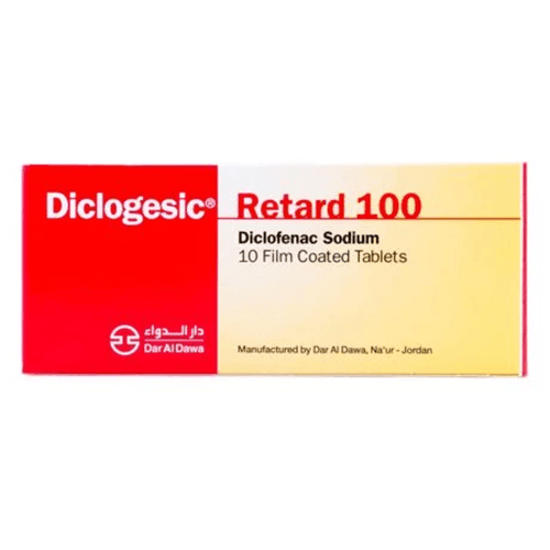 Diclogesic Retard 100mg Coated Tablets to Relief Pain and Fever 10Tablets
