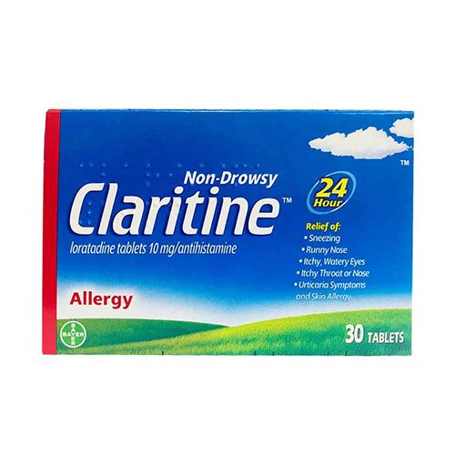 Claritine 10mg Antihistamine Tablets to Relief Runny Nose Sneezing and Itching Non Drowsy 30Tablets