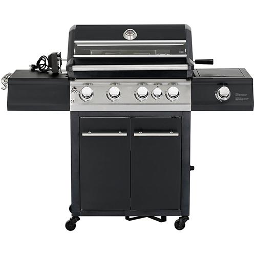 Orca Gas Grill 4Burners Gas and 1Side Burner 136.5x53.4x110.5cm Model No.OR-4GG-41B