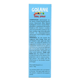 Golanil Junior Oral Spray to Treatment Throat Infections for Children 30ml