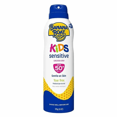 Banana Boat Kids Sensitive Sunscreen Spray SPF 50+ to Protect Childrens Skin 170g