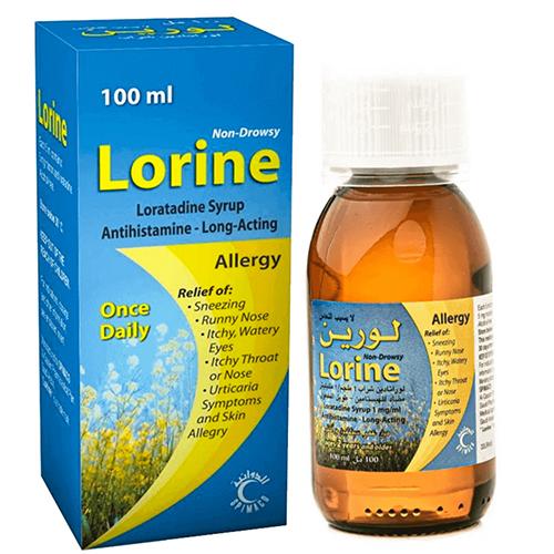 Lorine 5mg/5ml Syrup as Antihistamine 100ml 
