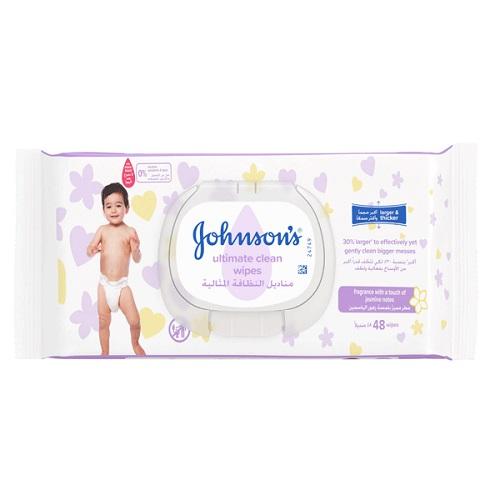 Johnsons Ultimate Clean Baby Wipes 48Wipes