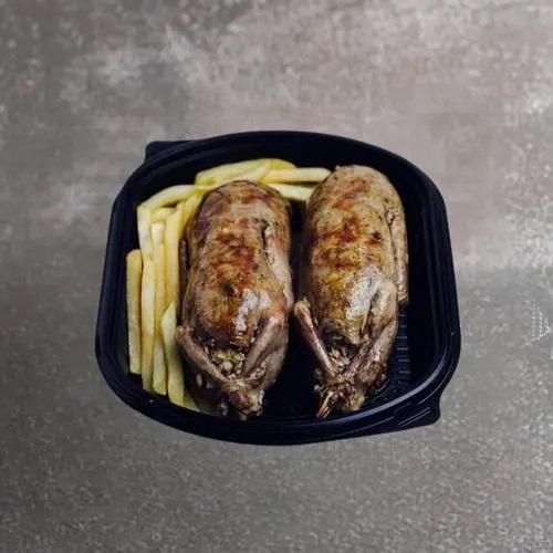 Pigeon Stuffed with Rice with Potato Chips 2Pcs