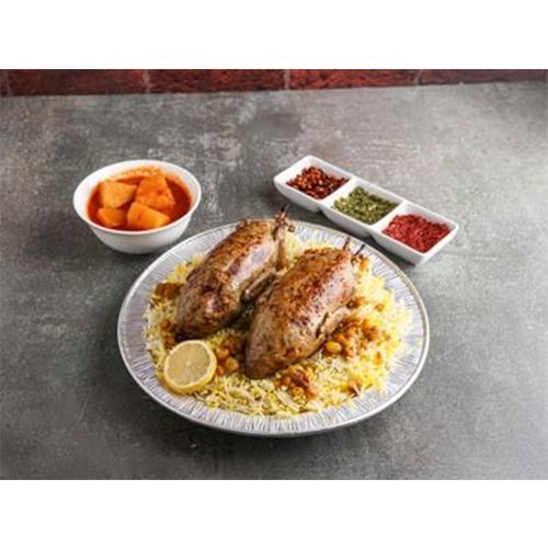 Pigeons Stuffed with Rice Majbous Tray