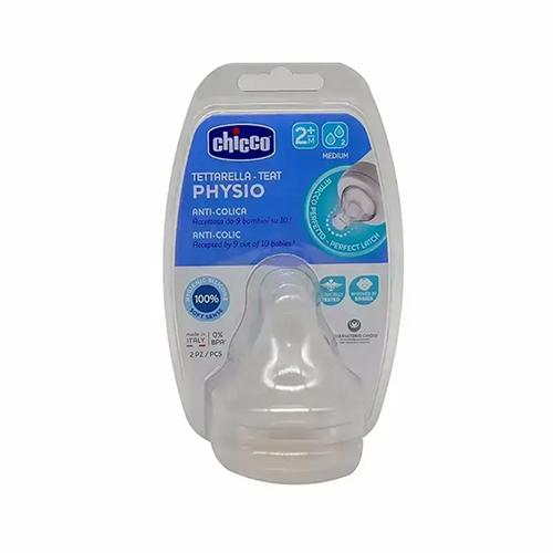 Chicco Perfect 5 Physio Teats Medium Flow 2Months and above 2Pcs