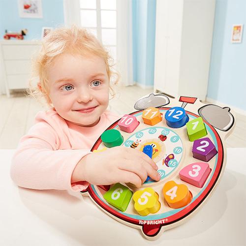Wooden Clock Shaped Toy No.120351