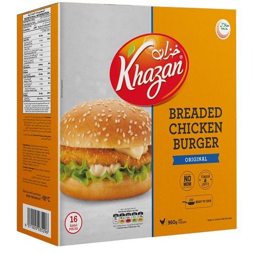 Khazan Chicken Breaded Burger 16Pcs 960g