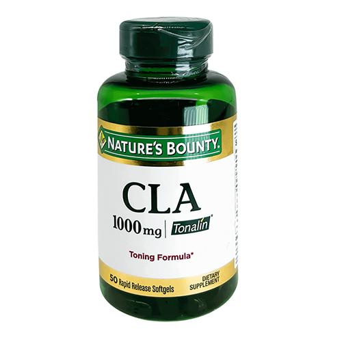 Natures Bounty CLA Tonalin Dietary Supplement for Weight Loss1000mg 50Softgels