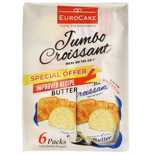 Euro Cake Jumbo Croissant Butter 50g 6Pcs