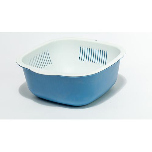 سلة بلاستيكية مربعة ازرق موديل رقم.K1501