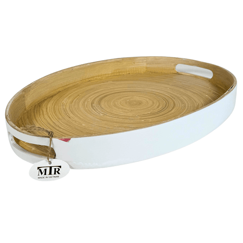 MTR Bamboo Tray 40x27x5cm White Color No.2309167