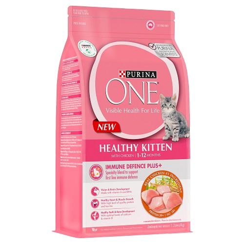 Purina One Healthy Kitten Chicken Food for Cats from1to12Months 1.2Kg Special Offer