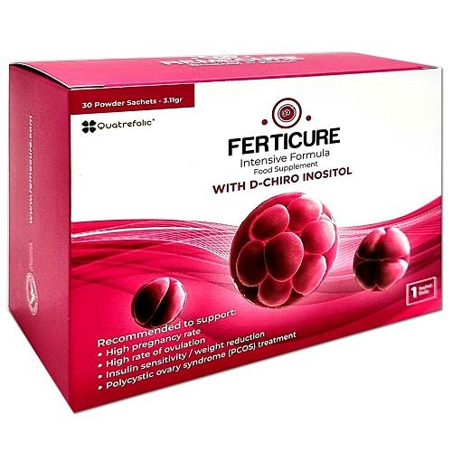 Ferticure Intensive Formula Food Supplement with D Chiro Inositol High Pregnancy and Ovulation Rate 30Powder Sachets