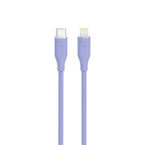 Asli Global Power Wire Lux Silicone Type C to Lightning Cable 2m Purple Model No.PWL-CL2P