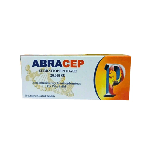 ABRACEP 20000SU Anti inflammatory and Anti edematous for Pain Relief 30Coated Tablets