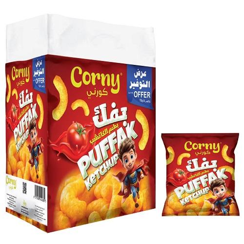Corny Pufak Ketchup Flavor 12g 14Pcs