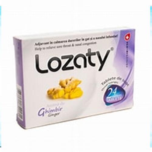 Lozaty to Relieve Sore Throat and Nasal Congestion with Ginger 24Lozenges