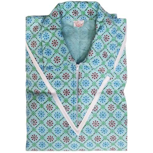 Housemaid Set Plaid Winter Turquoise 2Pcs