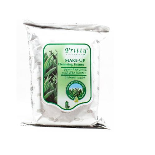 Pritty Makeup Removal Wipes with Aloe Vera Extract 30Tissues
