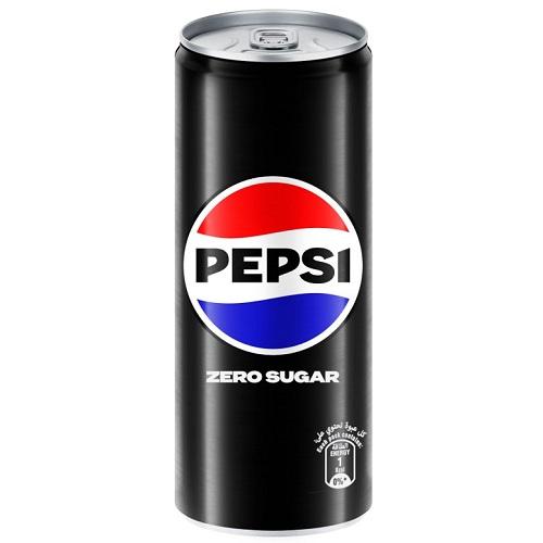 Pepsi Black Soft Drink Can Zero Sugar 250ml