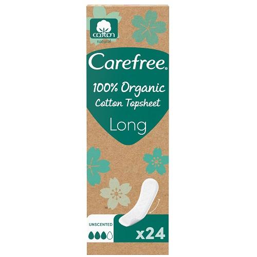 Carefree Organic Cotton Panty Pads Long 24Pads