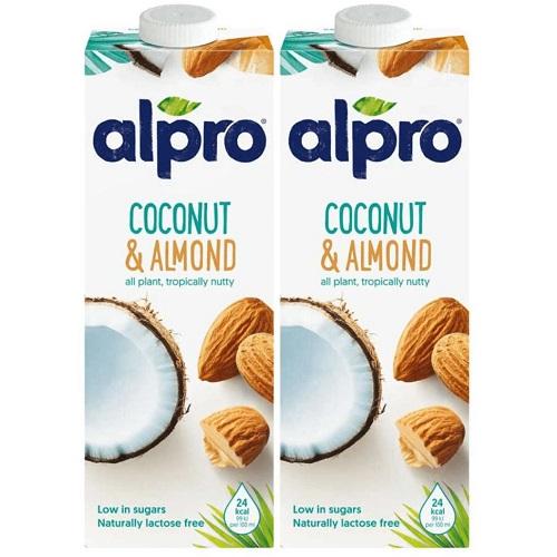 Alpro Soya Coconut Milk & Almond Vegetable Lactose Free 1Ltr 2Pcs