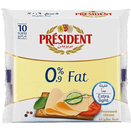 President Extra Light Processed Cheese Fat Free 10Slices 200g
