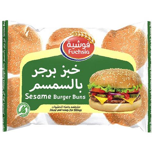 Fuchsia Sesame Burger Buns 6Pcs 390g