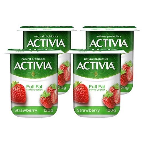 Activia Stirred Strawberry Yogurt 4Pcs 120g