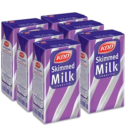 KDD Long Life Skimmed Milk 250ml 6Pcs