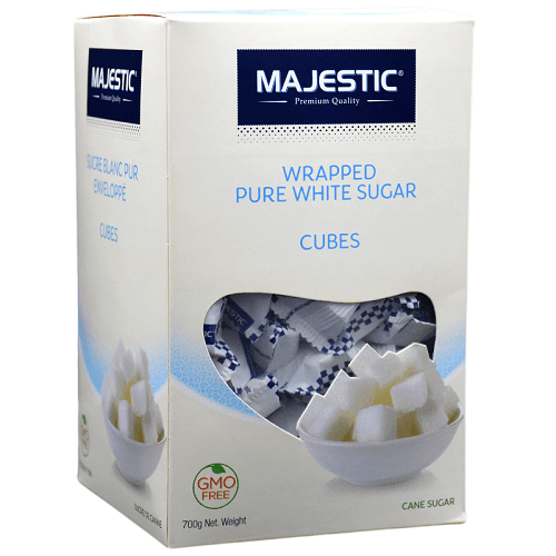 Majestic Pure White Sugar Cubes Individually Wrapped 700g