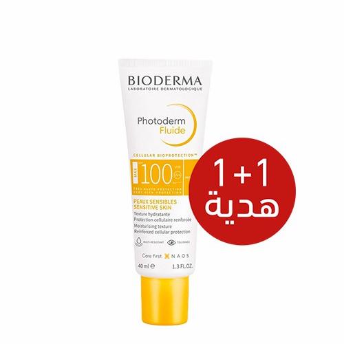 بيوديرما فوتوديرم فلويد ماكس بمعامل حماية100 40مل 1+1مجانا