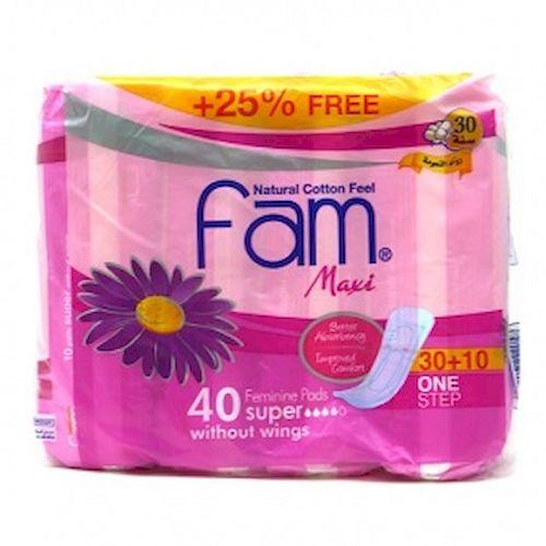 Fam Classic Super Pads with No Wings 40Pcs