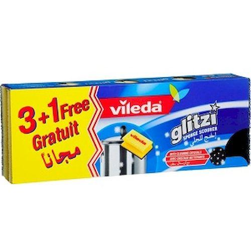 فيليدا جليتزي سفنج فرك الاواني المنزلية 3+1قطعة مجانا