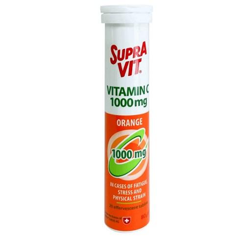 Supravita Vitamin C Effervescent 1000mg 20Tablets
