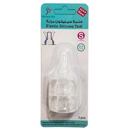 Bambino Care Elastic Silicone Teat with Slow Flow from0to3Months 3Pcs